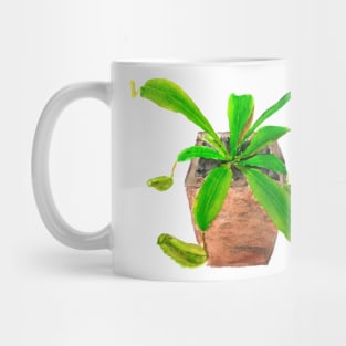 tropical pitcher plant watercolor painting Mug